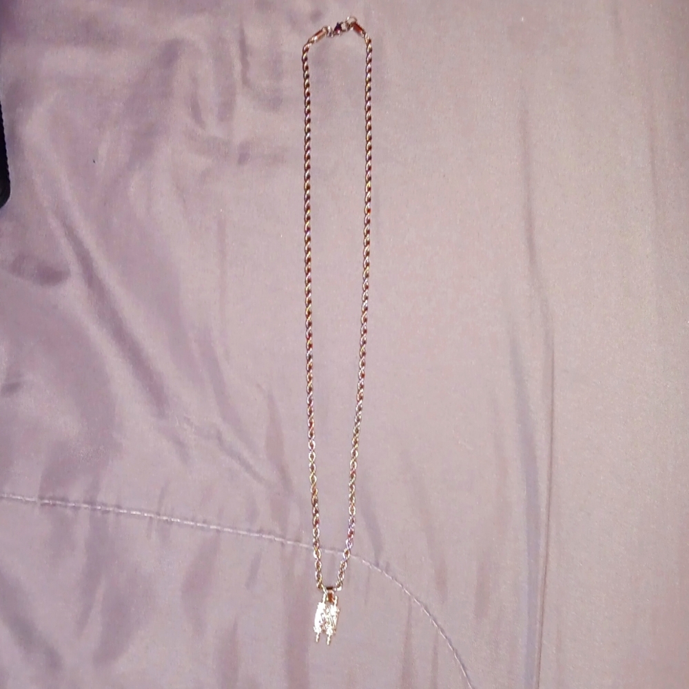 20 in Silver rope chain with Silver Torah pendant,  PREOWNED, personal item